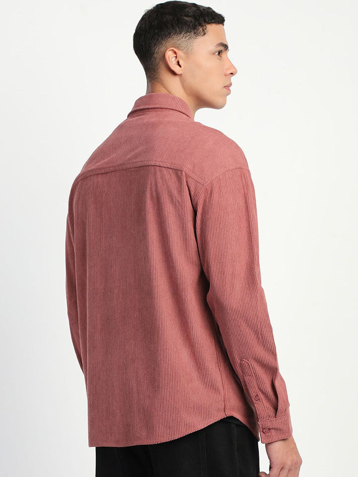 THE BEAR HOUSE Men Corduroy Relax Fit Casual Shirt