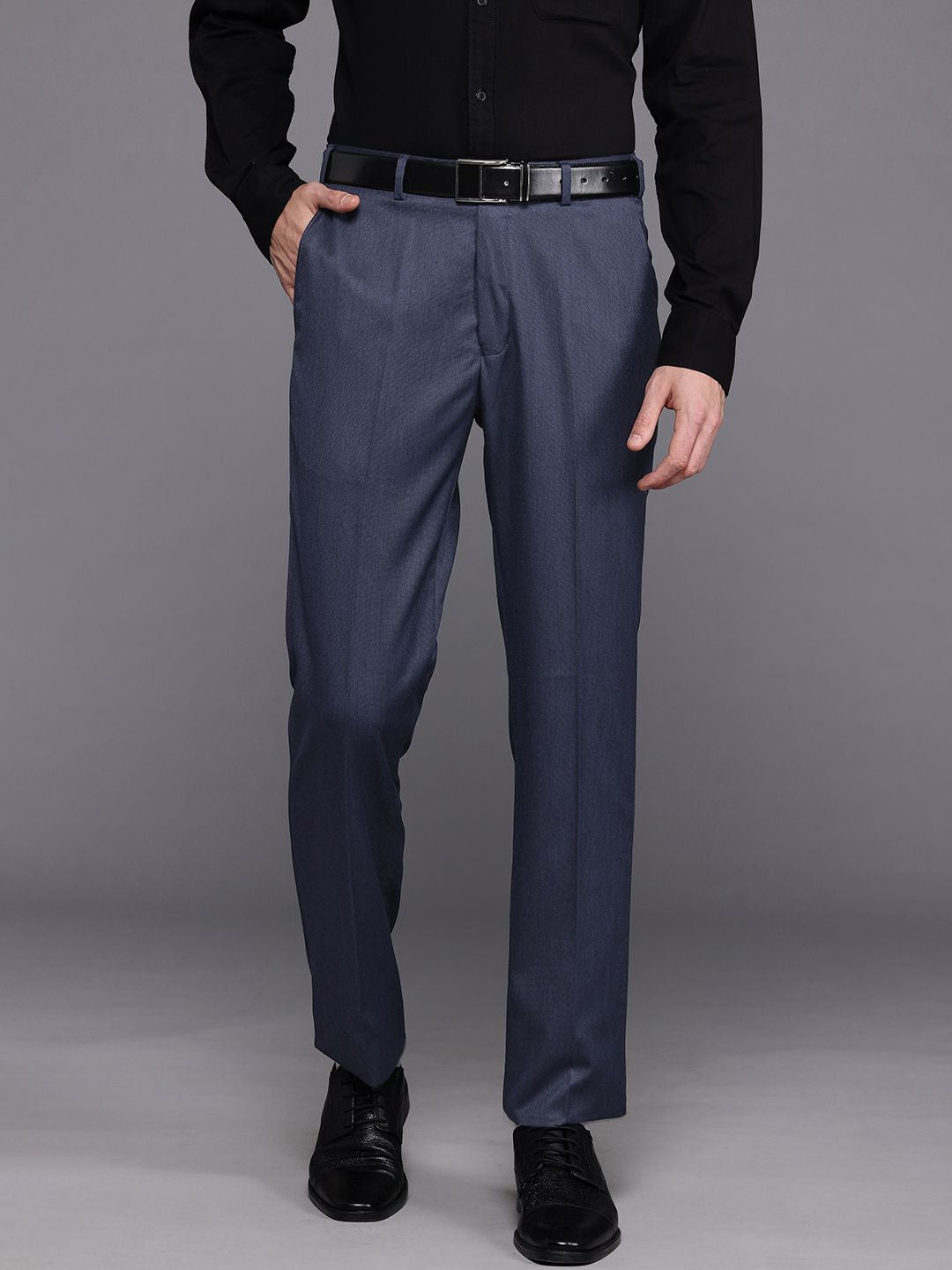 Raymond Men Mid-Rise Contemporary Fit Formal Trousers