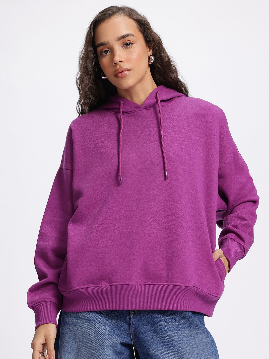 DressBerry Back Printed Hooded Sweatshirt