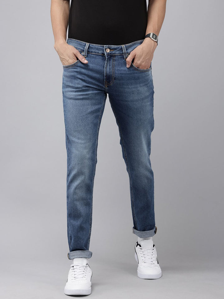 SPYKAR Men Super Skinny Fit Heavy Fade Stretchable Jeans