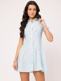 DressBerry Weekend to Work  Pleated Shirt-Style Dress