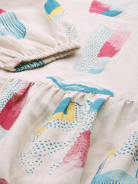 Anouk Print Puff Sleeve A-Line Dress