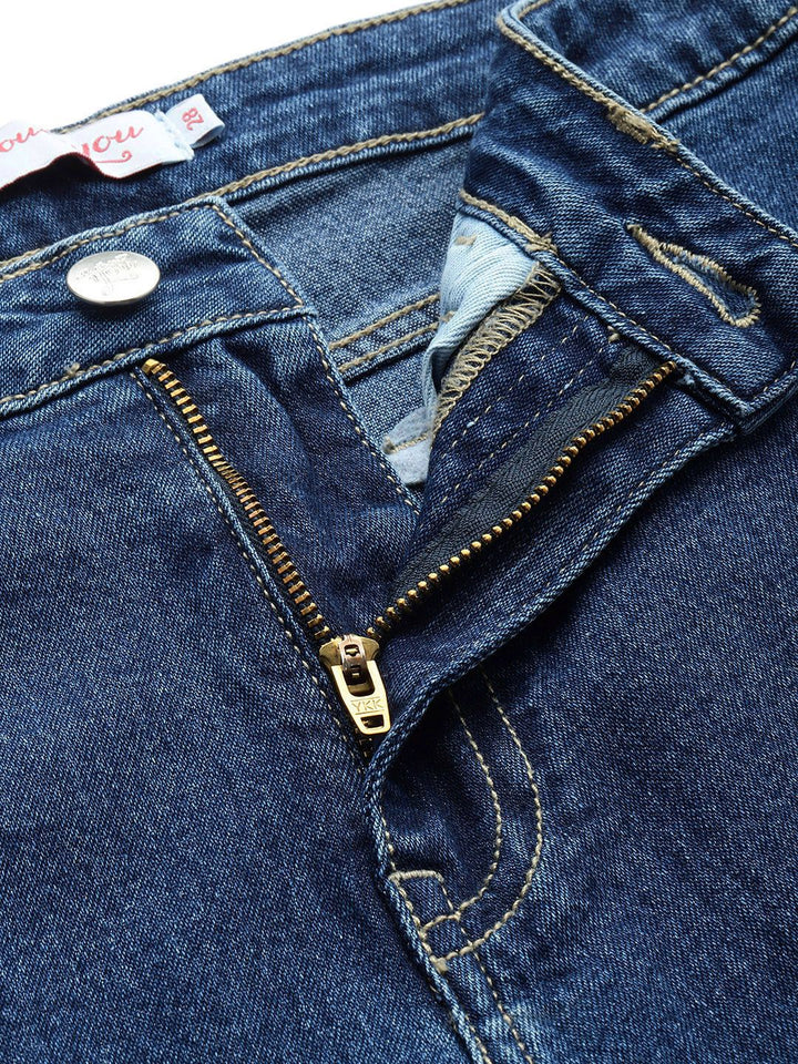 all about you Women Flared High-Rise Stretchable Jeans