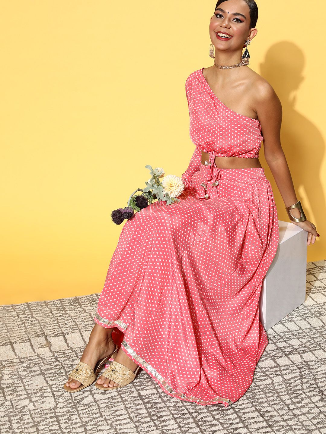 Shae by SASSAFRAS Pretty Pink Geometric Tie & Dye 2.0 Top