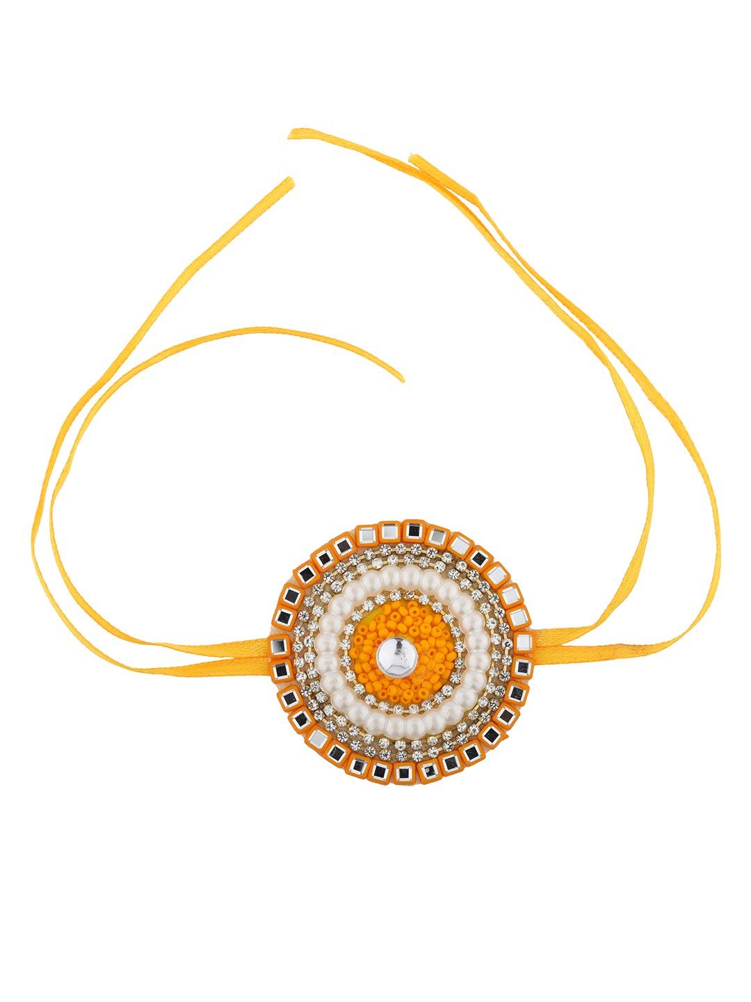 Voylla Golden Bloom Designer Thread Rakhi