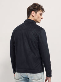 THE BEAR HOUSE Men Spread Collar Self Design Casual Tailored Lightweight Jacket