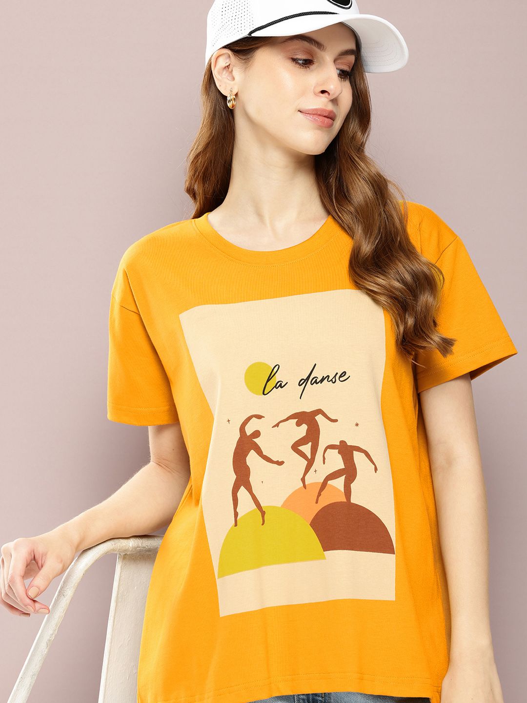 DILLINGER Women Graphic Printed Boxy T-shirt