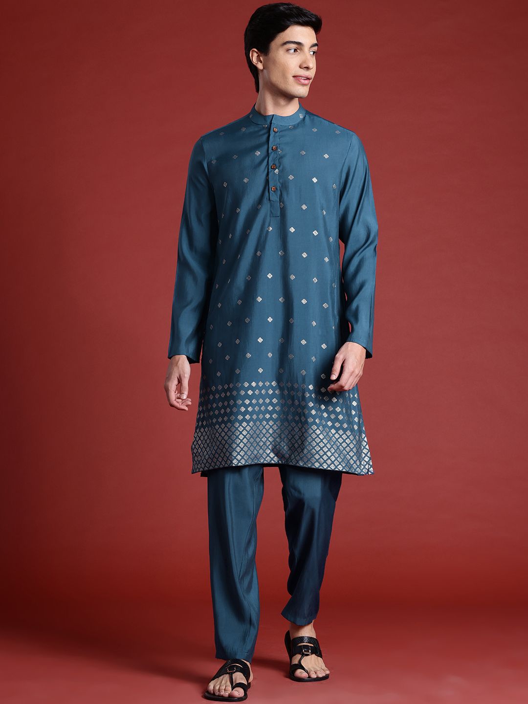 Anouk Ethnic Motifs Printed Regular Kurta With Pyjamas