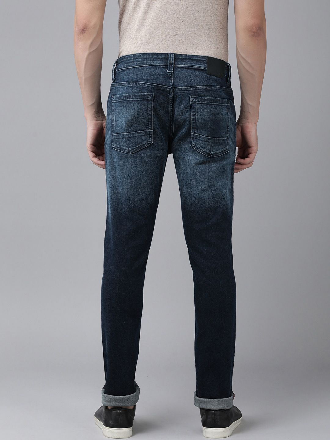 SPYKAR Men Skinny Fit Low-Rise Heavy Fade Stretchable Jeans