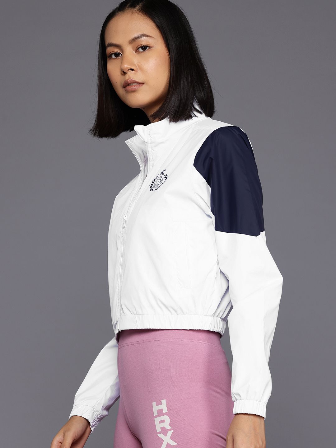 HRX by Hrithik Roshan Lifestyle Colourblocked Crop Jacket