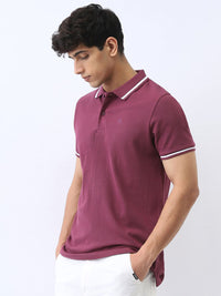 Lelaki Fesyen Urbano Pepejal T-Shirt Polo Lengan Begitu