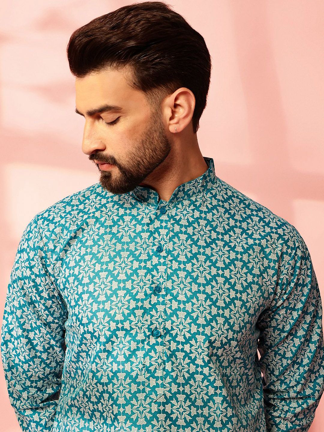 Anouk Men Floral Printed Regular Kurta with Pyjamas