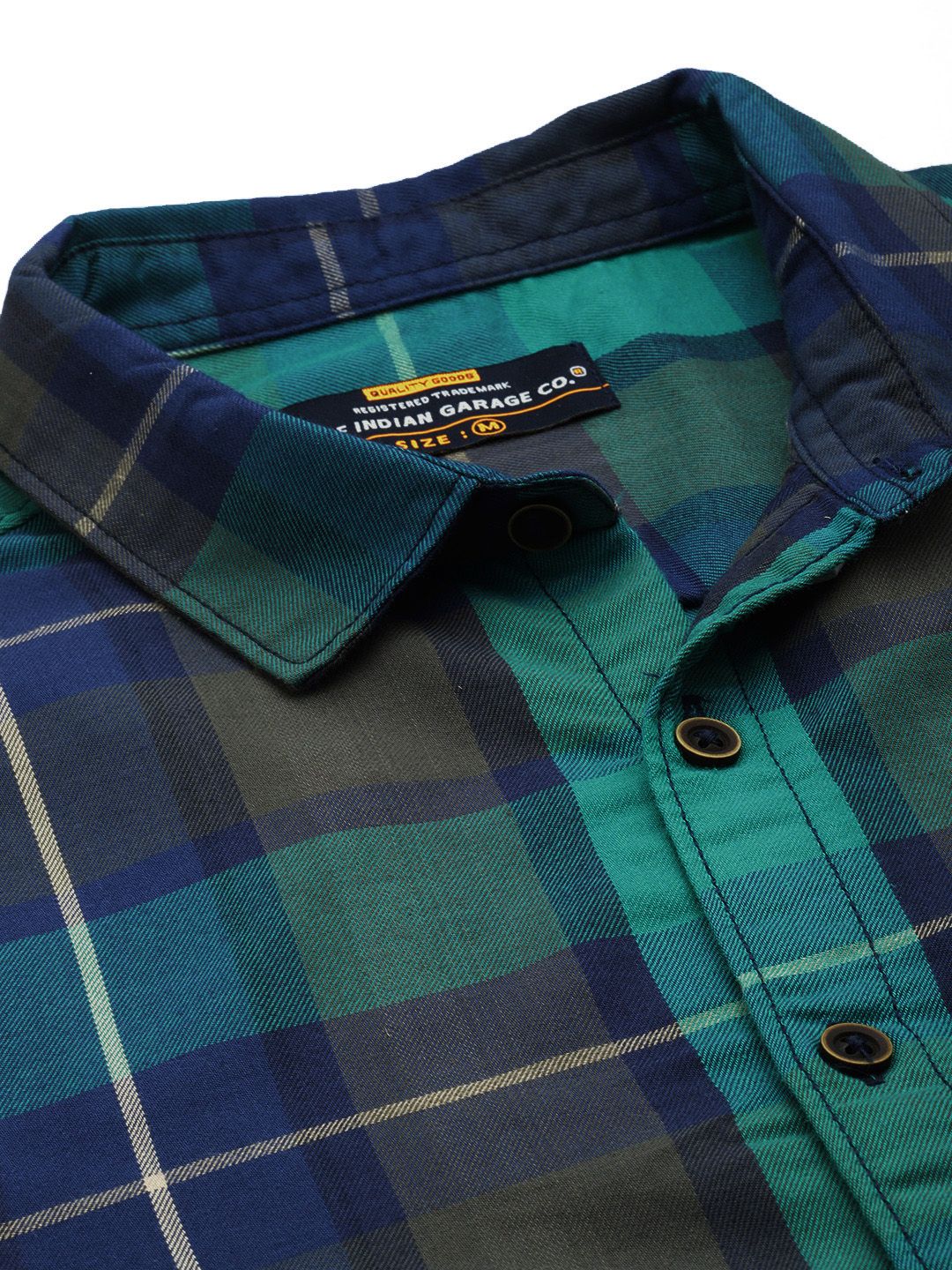 The Indian Garage Co Men Tartan Checked Casual Shirt