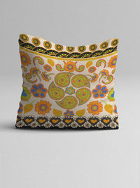 STITCHNEST Adults Multicolored Set of 5 Rangoli Design Square Cushion Covers