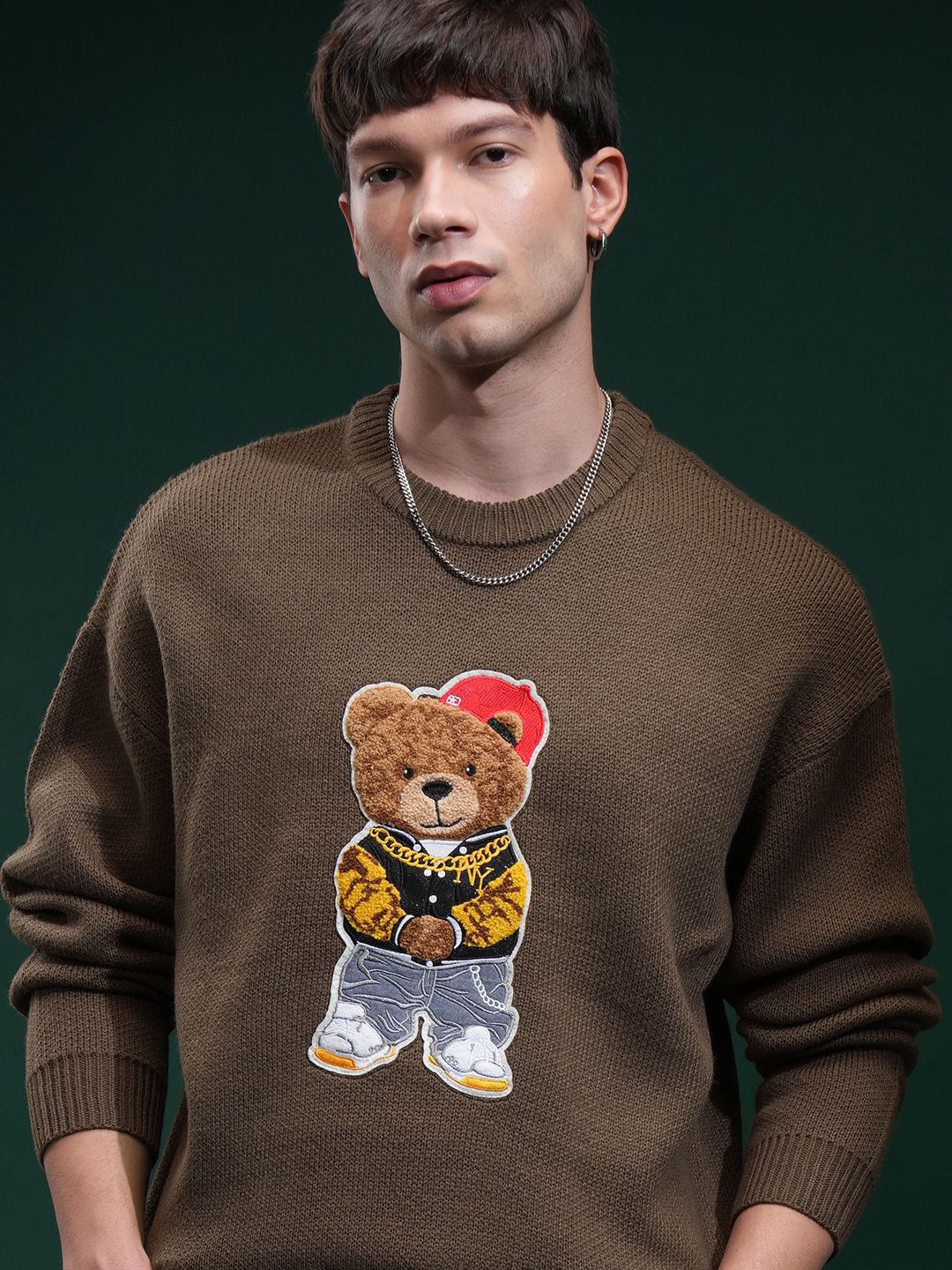 HIGHLANDER Men Embellished Round Neck Sweater