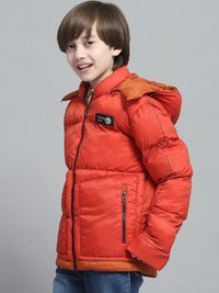 Monte Carlo Boys Hooded Solid Casual Lightweight Puffer Jacket