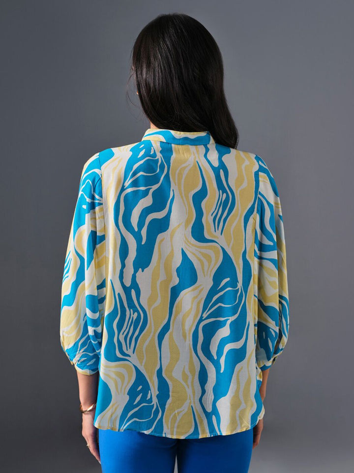 AND Print Shirt Style Top