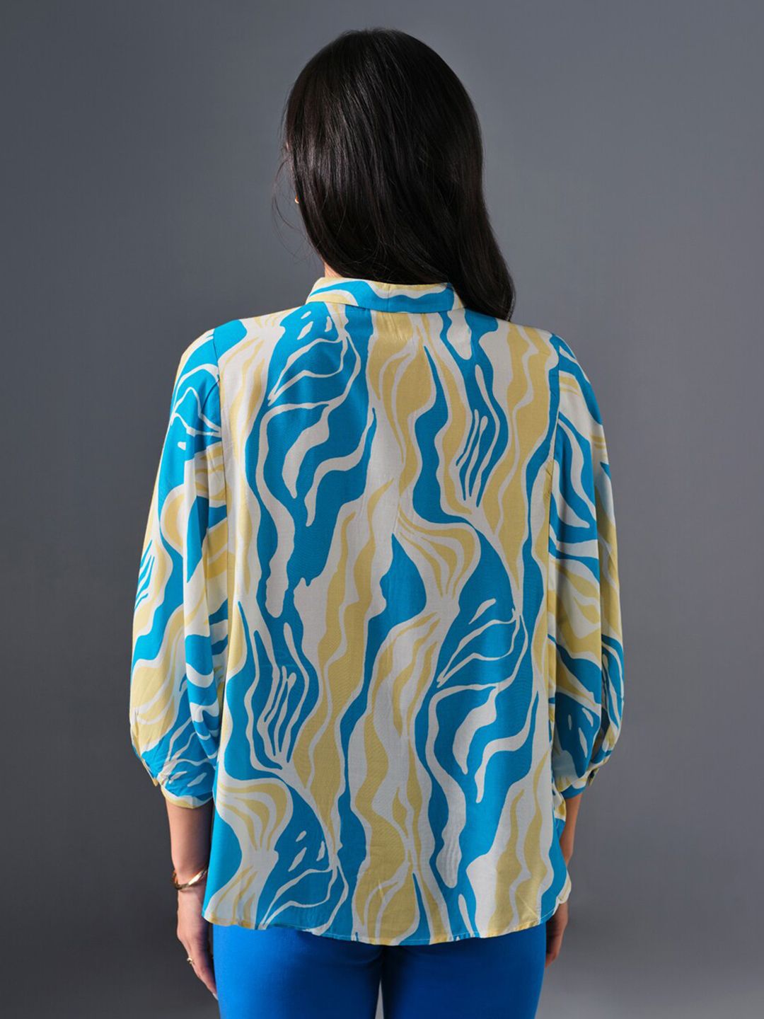 AND Print Shirt Style Top