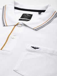 Park Avenue Men Polo Collar Pure Cotton Slim Fit T-shirt