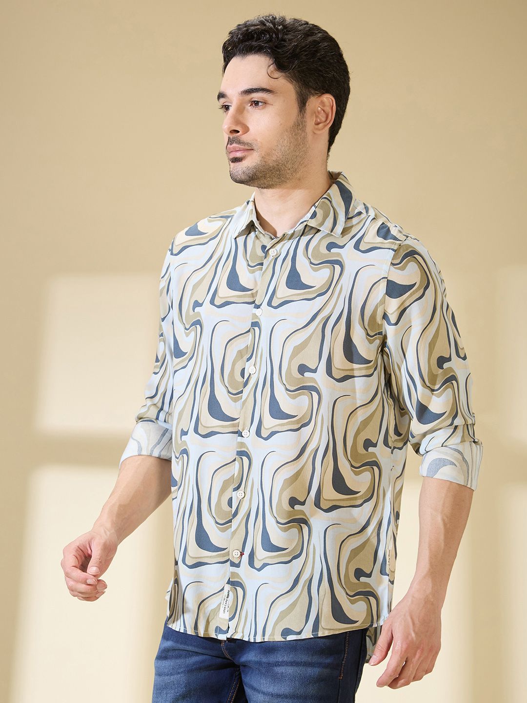 Being Human Slim Fit Printed Casual Shirt