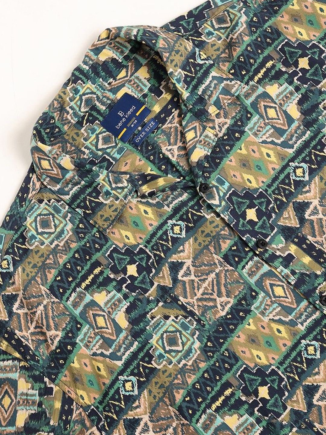 Bene Kleed Men Abstract Printed Opaque Oversize Casual Shirt