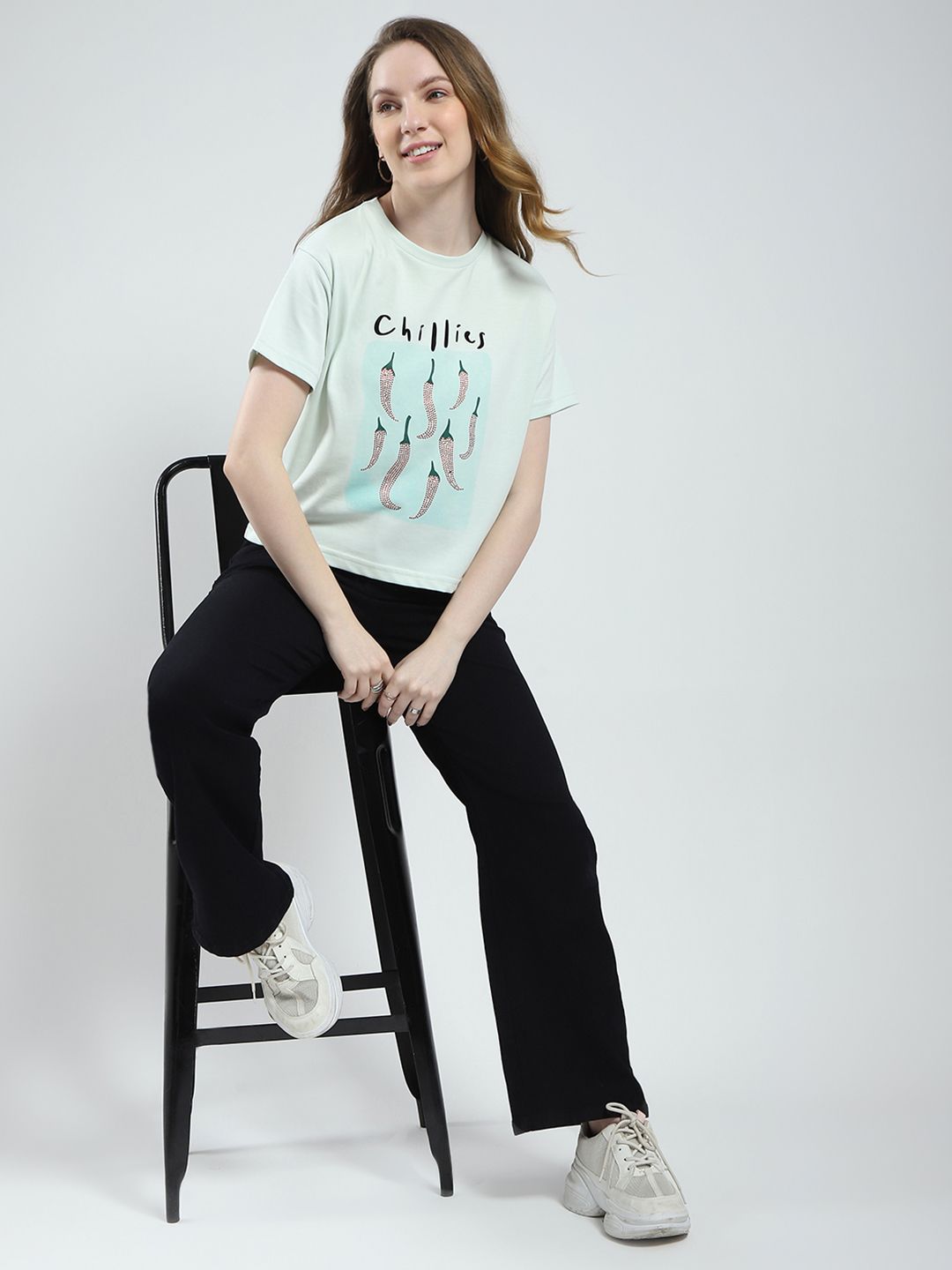 Monte Carlo Printed Drop-Shoulder Sleeves Relaxed Fit T-shirt