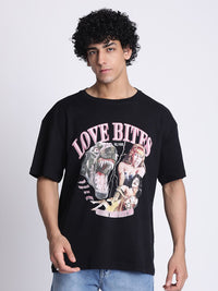 Bene Kleed Men Graphic Printed Round Neck Cotton Oversized T-shirt