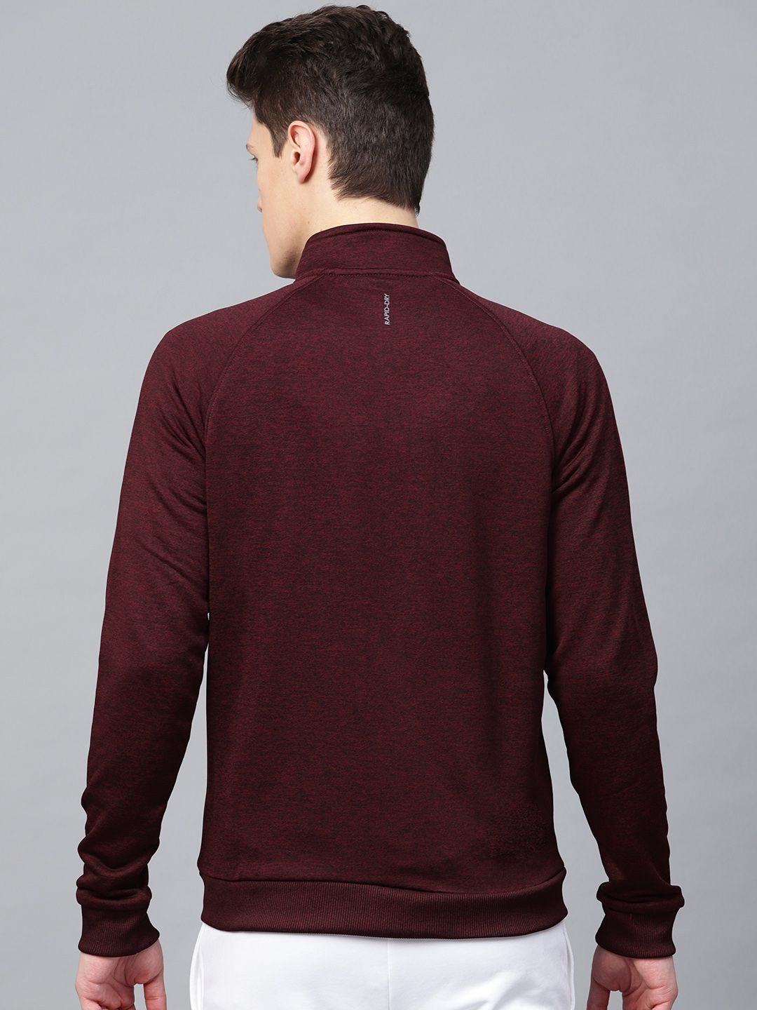 HRX by Hrithik Roshan Men Maroon Training Rapid Dry Solid Sweatshirt