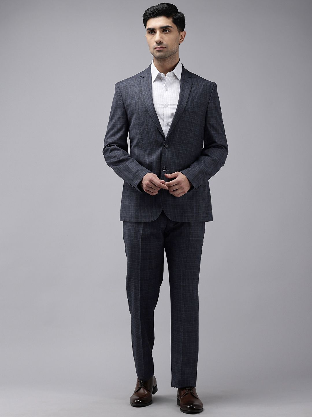 Park Avenue Checked 2 Piece Formal Suit