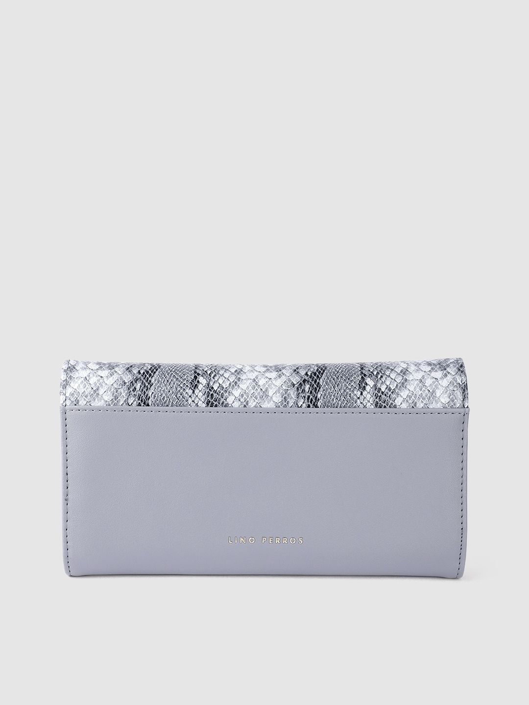 Lino Perros Women Snakeskin Print Three Fold Wallet