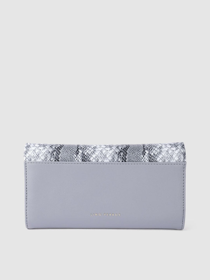 Lino Perros Women Snakeskin Print Three Fold Wallet