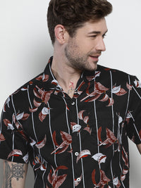 The Indian Garage Co Men Black Printed Pure Cotton Night Suit