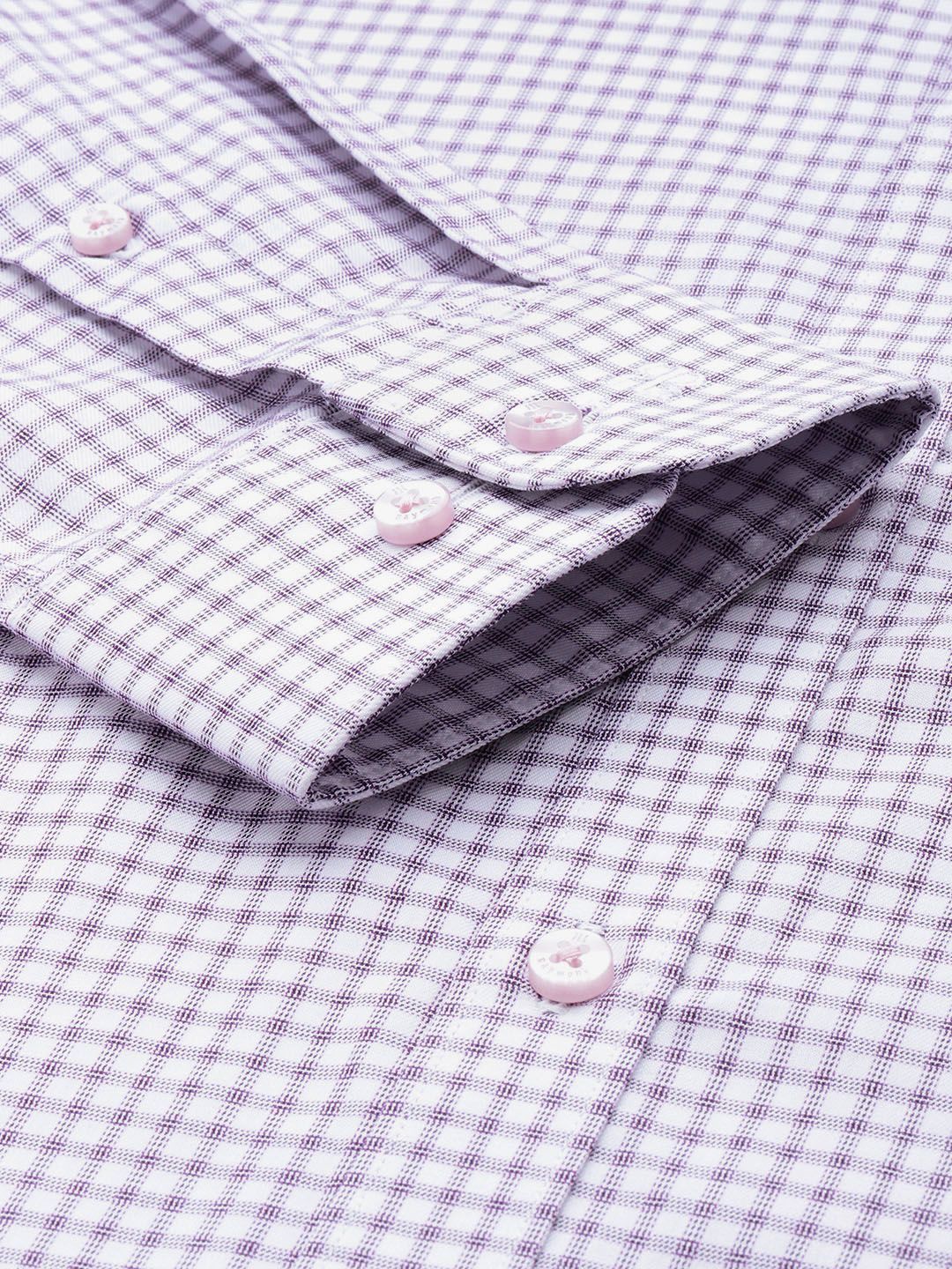 Raymond Men Slim Fit Micro Checks Pure Cotton Formal Shirt