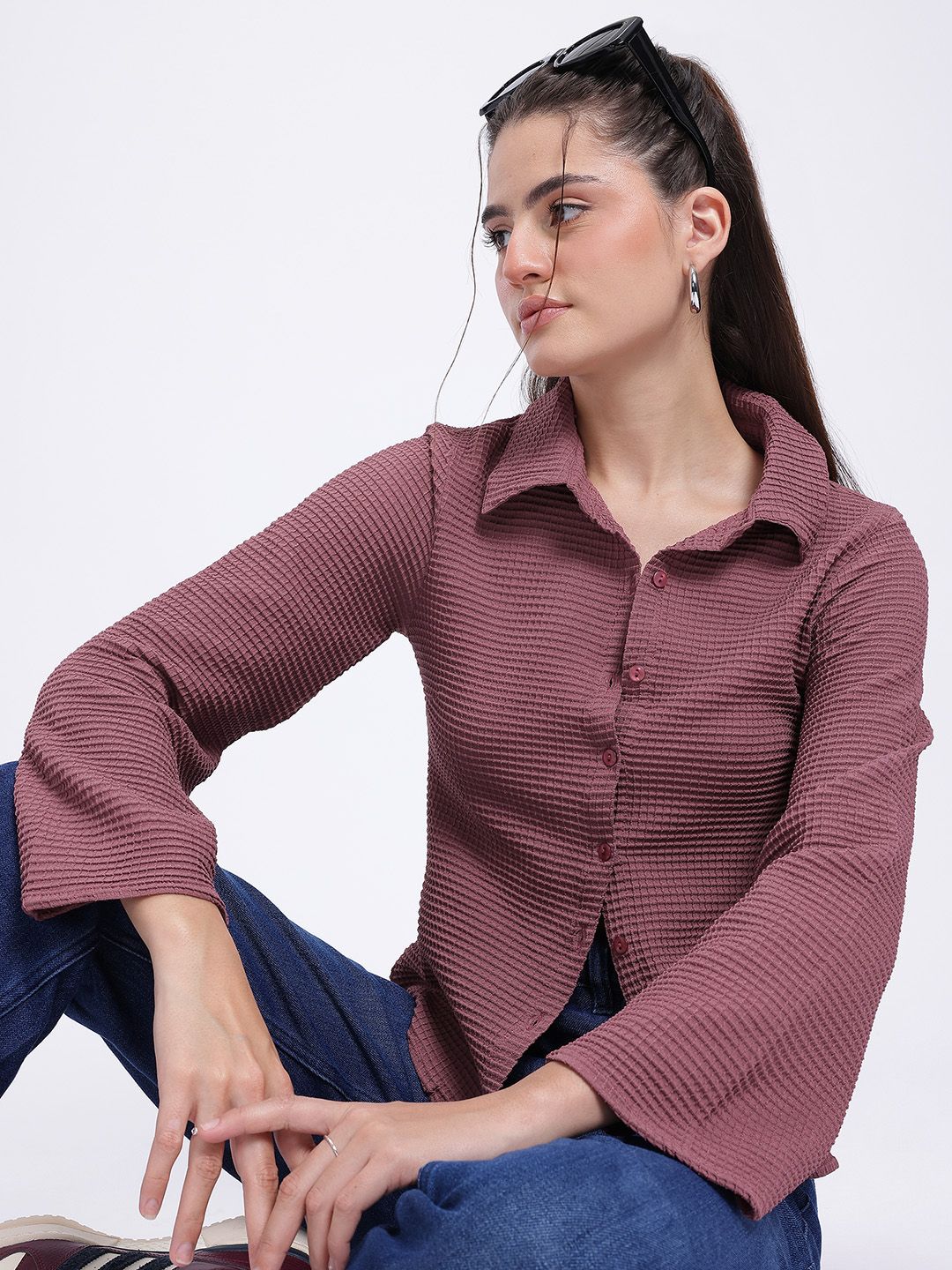 DressBerry Hive Vibe Textured Shirt