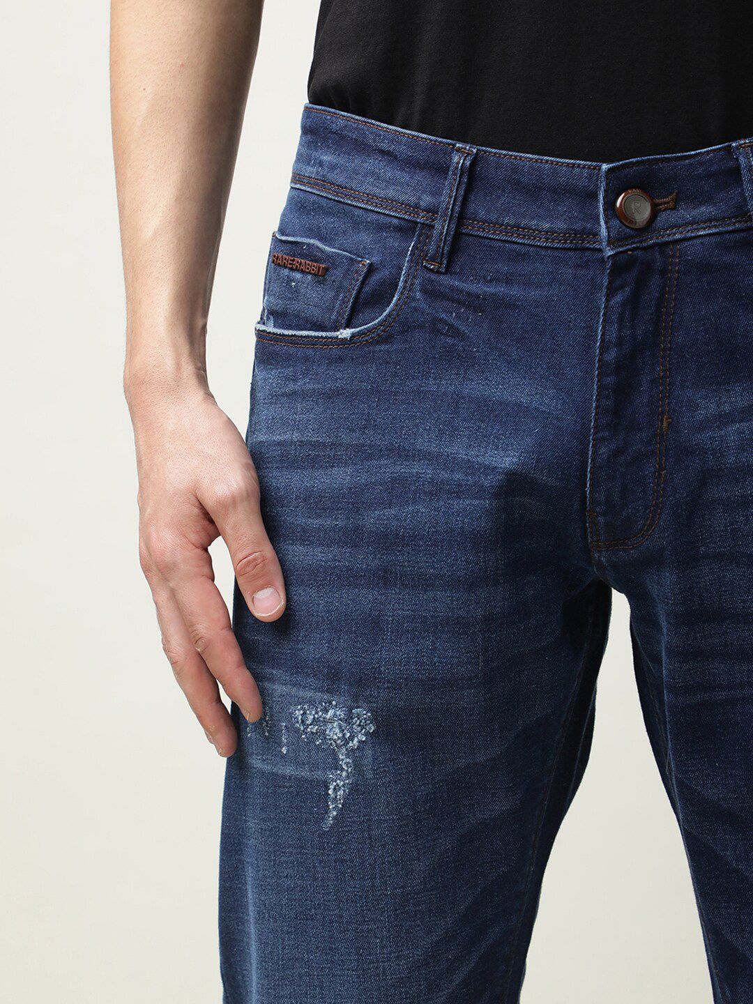 RARE RABBIT Men Reno Slim Fit Cotton Jeans
