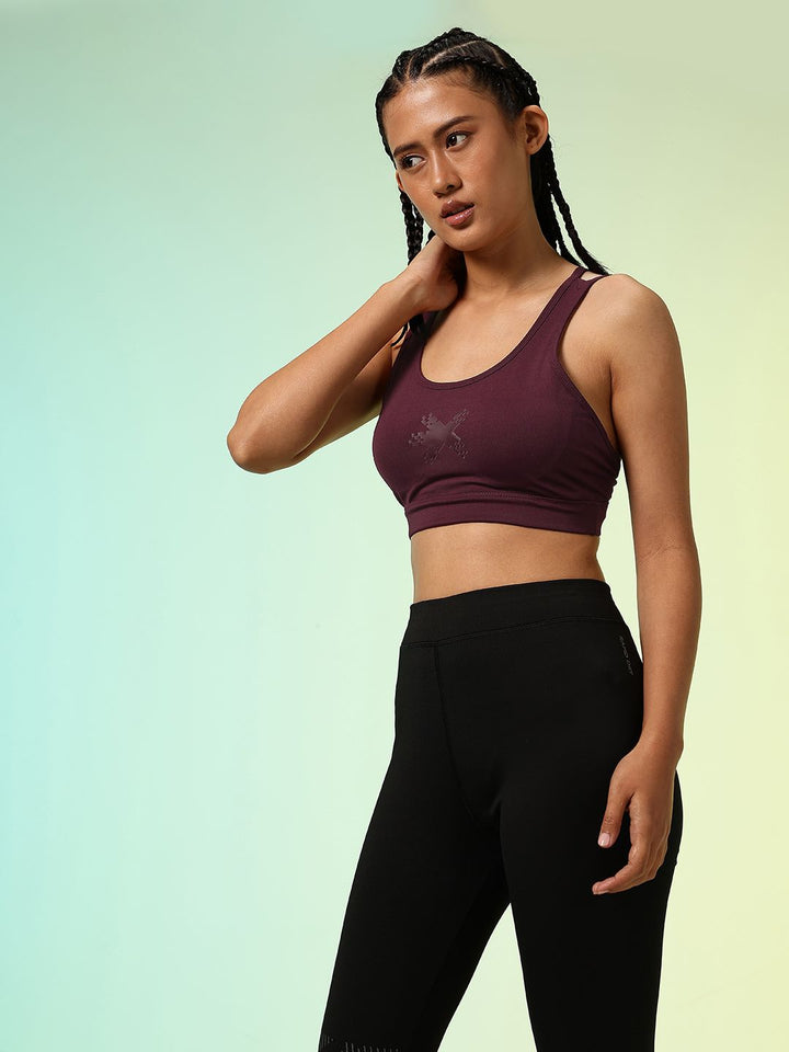 HRX by Hrithik Roshan Lightly Padded Rapid-Dry Running Bra HR_SS25_W_BA_KR002_03_B