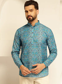 SOJANYA Geometric Printed Cotton Short Straight Kurta