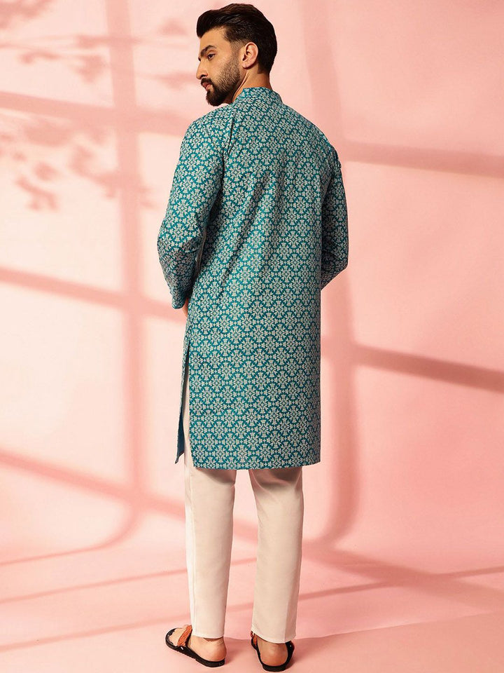 Anouk Men Floral Printed Regular Kurta with Pyjamas