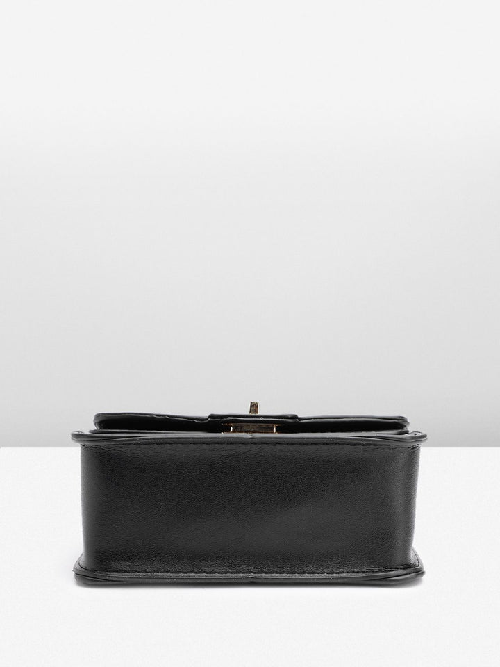DressBerry Textured Structured Satchel Bag