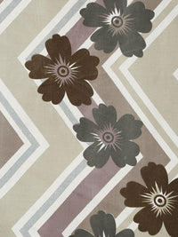 Set Cadar King Dipasang Aura Grey & Maroon Printed 300 TC 2.5 m x 2.25 m