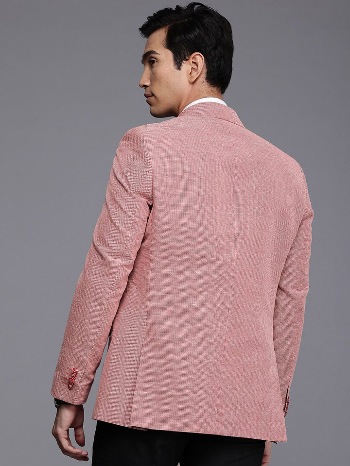 Raymond Contemporary Fit Self Design Single-Breasted Linen Cotton Formal Blazers