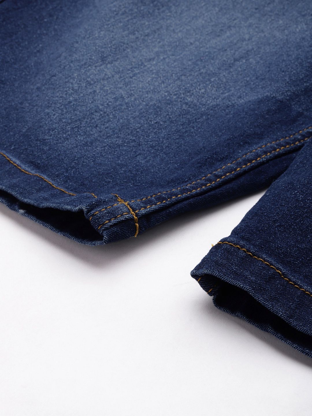 The Indian Garage Co Men Solid Denim Shorts