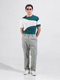 The Indian Garage Co Men Flat Knit Slim Fit Textured T-Shirt