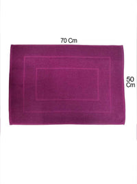 BOMBAY DYEING Purple Pure Cotton Anti Skid 450 GSM Bath Rugs