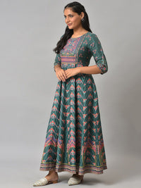 W Ethnic Motifs Printed Maxi Ethnic Dress