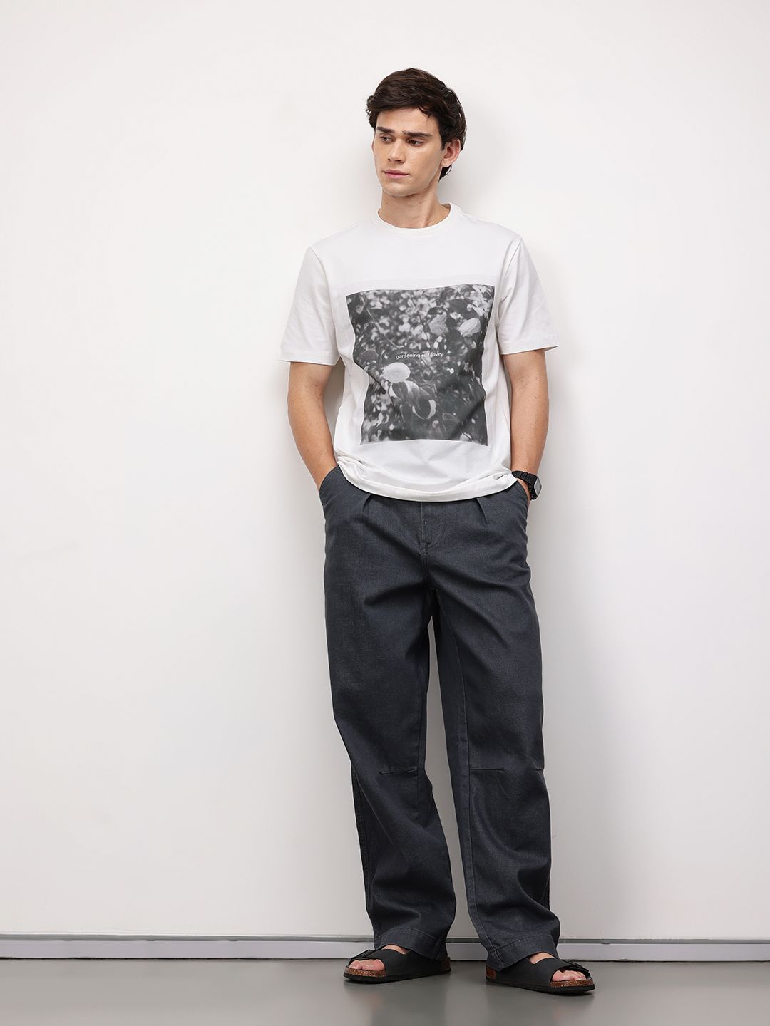 ether Men Grower Floral Printed Comfort Fit T-shirt