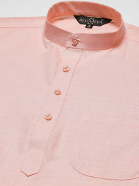 SOJANYA Men Pink Solid Kurta