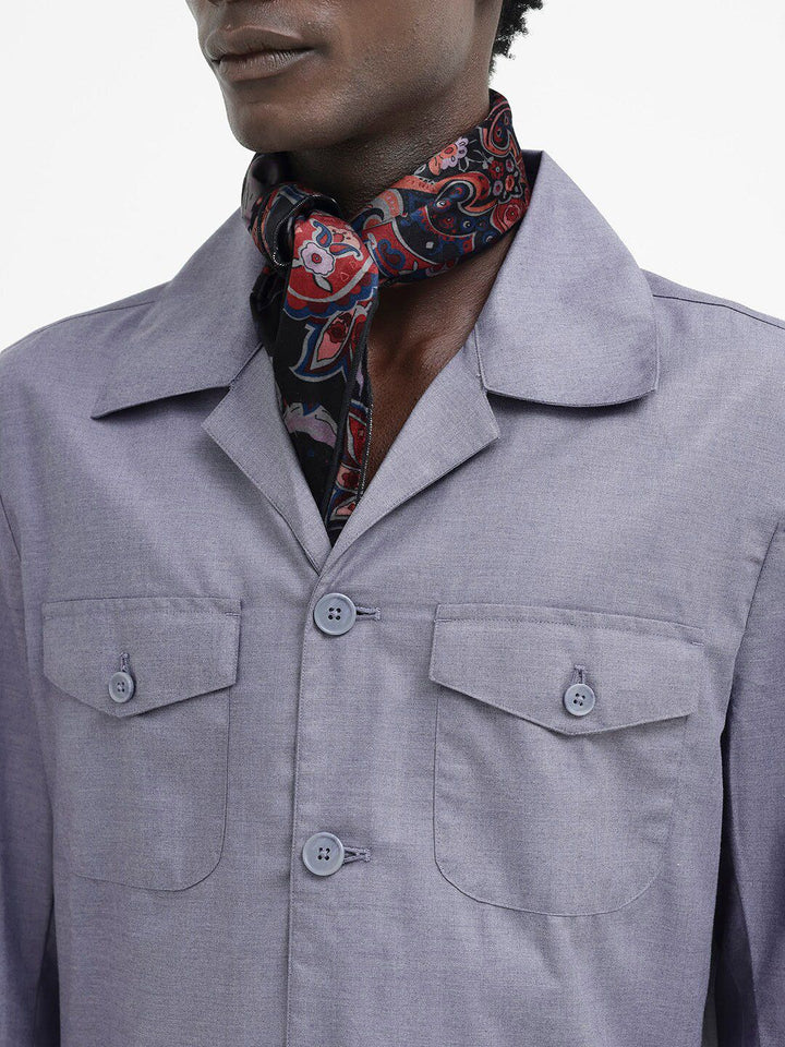 RARE RABBIT Men Echos Tailored Fit Spread Collar Shackets