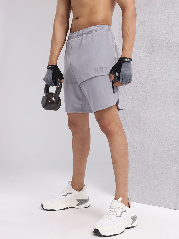 HRX by Hrithik Roshan Men Brand Logo Print Mid-Rise Training Shorts