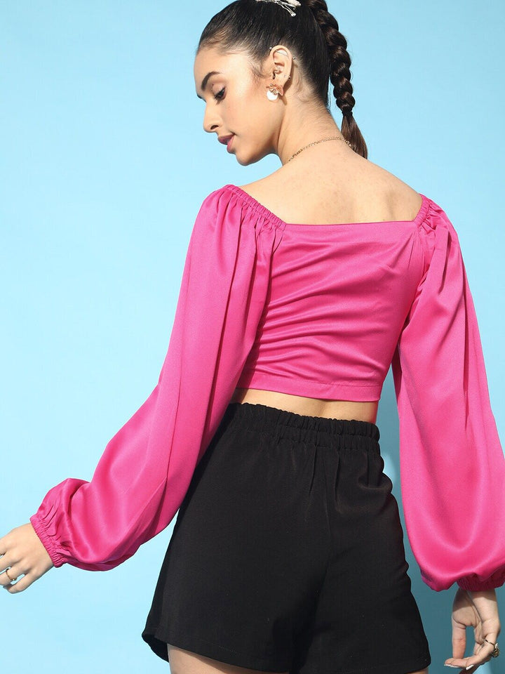 STREET 9 Women Alluring Fuchsia Solid Top